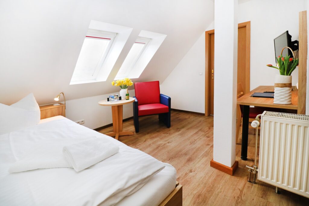 Einzelzimmer im Hotel-Pension Kirschstein in Wolgast auf der Insel Usedom